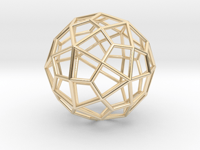 0310 Deltoidal Hexecontahedron E (a=1cm) #001 in 14K Yellow Gold