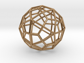 0310 Deltoidal Hexecontahedron E (a=1cm) #001 in Polished Brass