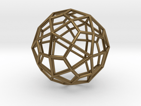 0310 Deltoidal Hexecontahedron E (a=1cm) #001 in Polished Bronze