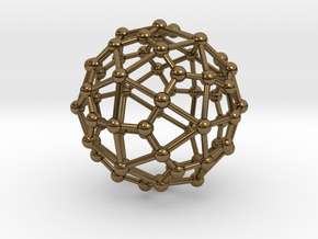 0312 Deltoidal Hexecontahedron V&E (a=1cm) #003 in Polished Bronze