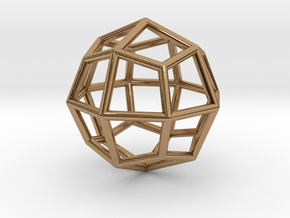 0313 Deltoidal Icositetrahedron E (a=1cm) #001 in Polished Brass