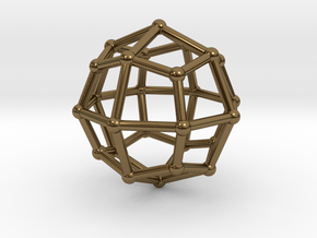 0314 Deltoidal Icositetrahedron V&E (a=1cm) #002 in Polished Bronze