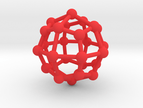 0315 Deltoidal Icositetrahedron V&E (a=1cm) #003 in Red Processed Versatile Plastic