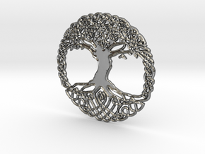 Tree Of Life Pendent  in Fine Detail Polished Silver