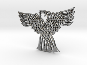 Eagle Pendant in Fine Detail Polished Silver