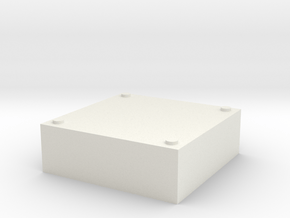 Stackable Storage Base in White Natural Versatile Plastic