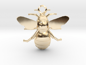 Bumblebee Pendant in 14k Gold Plated Brass