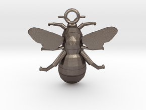 Bumblebee Pendant in Polished Bronzed Silver Steel
