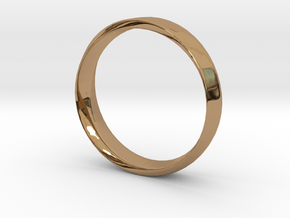 Mobius Ring Plain Size US 9.75 in Polished Brass