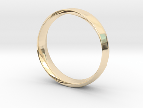 Mobius Ring Plain Size US 9.75 in 14k Gold Plated Brass