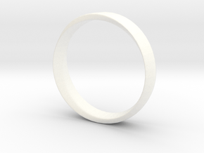 Mobius Ring Plain Size US 9.75 in White Processed Versatile Plastic