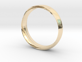 Mobius Ring with Groove Size US 9.75 in 14K Yellow Gold
