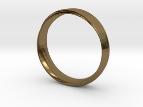 Mobius Ring with Groove Size US 9.75 in Polished Bronze