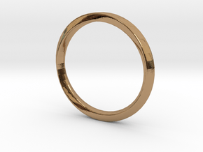 Mobius Ring Plain Size US 3.75 in Polished Brass
