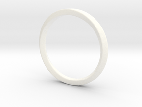 Mobius Ring Plain Size US 3.75 in White Processed Versatile Plastic