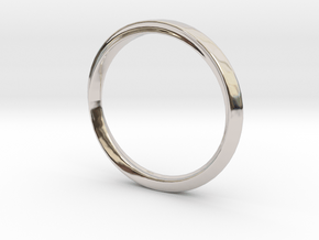 Mobius Ring with Groove Size US 3.75 in Platinum