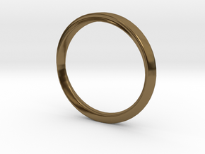 Mobius Ring with Groove Size US 3.75 in Polished Bronze