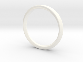 Mobius Ring with Groove Size US 3.75 in White Processed Versatile Plastic