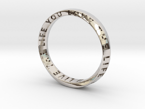  Live The Life You Love - Mobius Ring V2 in Platinum
