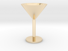 Martini glass mini in 14k Gold Plated Brass