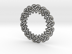 Celtic Heart Pendant in Fine Detail Polished Silver