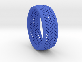Herringbone Ring Size 6 in Blue Processed Versatile Plastic