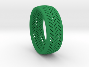 Herringbone Ring Size 12 in Green Processed Versatile Plastic