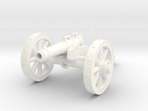 28mm field cannon in White Processed Versatile Plastic
