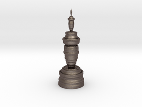 Fractality Chess - Queen in Polished Bronzed Silver Steel