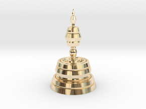 Fractality Chess - Bishop in 14k Gold Plated Brass
