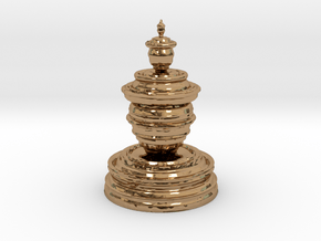 Fractality Chess - Pawn in Polished Brass
