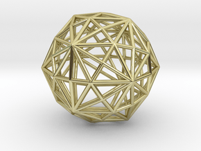 0316 Disdyakis Triacontahedron E (a=1cm) #001 in 18k Gold Plated Brass