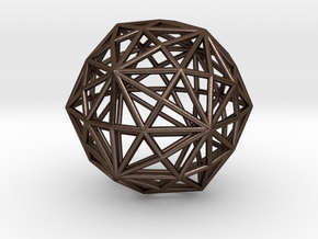 0316 Disdyakis Triacontahedron E (a=1cm) #001 in Polished Bronze Steel