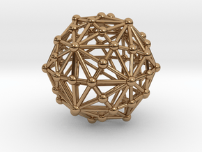 0318 Disdyakis Triacontahedron (a=1cm) #003 in Polished Brass