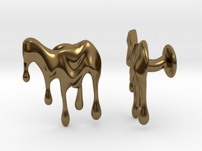 Melts Cufflinks in Polished Bronze