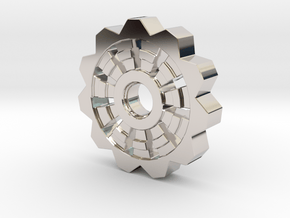 Cog Pendant  in Platinum