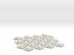 Terran Starbases - Pack of 24 (Connected) in White Natural Versatile Plastic