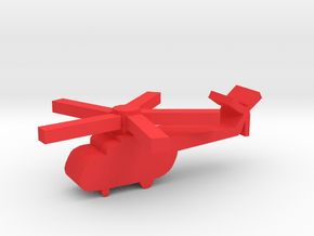 Game Piece, Red Force Hip Russian Heli in Red Processed Versatile Plastic