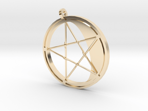 Pentagram Pendant in 14K Yellow Gold