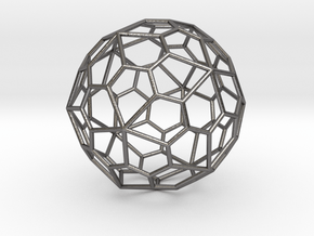 0319 Pentagonal Hexecontahedron E (a=1cm) #001 in Polished Nickel Steel
