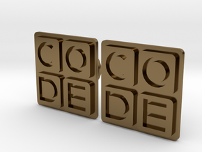 Code.org Cufflinks in Polished Bronze