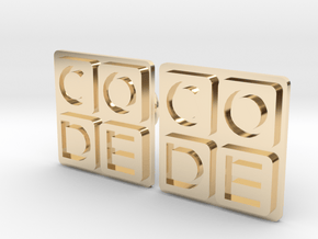 Code.org Cufflinks in 14k Gold Plated Brass