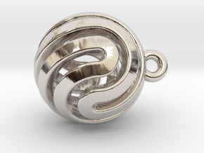 Ball-smaller-14-2 in Rhodium Plated Brass