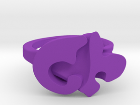 FLEUR RING- Size 9.0 in Purple Processed Versatile Plastic
