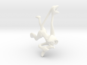 3D-Monkeys 001 in White Processed Versatile Plastic