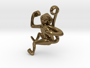 3D-Monkeys 010 in Polished Bronze