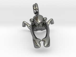 3D-Monkeys 022 in Fine Detail Polished Silver