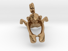 3D-Monkeys 022 in Polished Brass