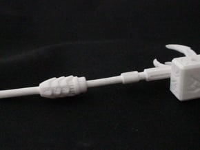 Primordial Claw-Hammer & Fossilizer- 5mm Weapons in White Natural Versatile Plastic