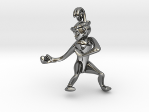3D-Monkeys 025 in Fine Detail Polished Silver